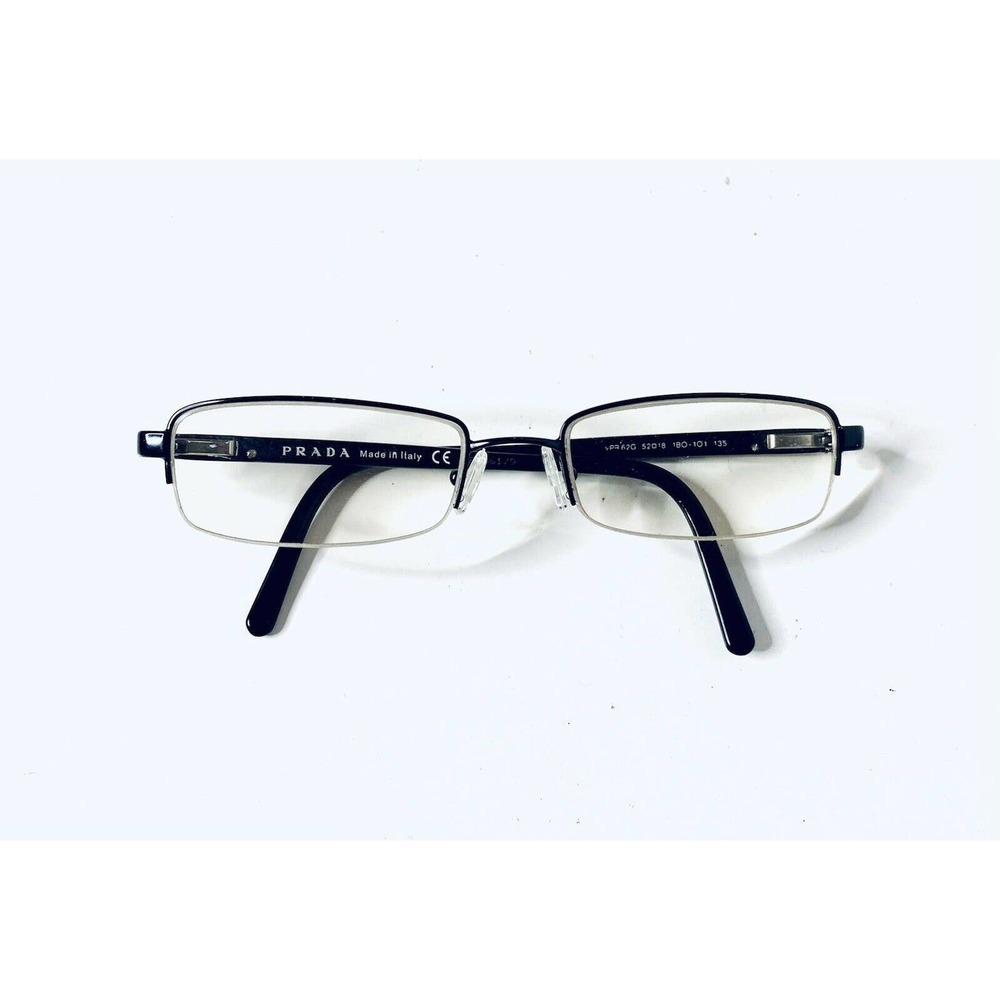 Prada Black Metal Rectangular Glasses - image 6